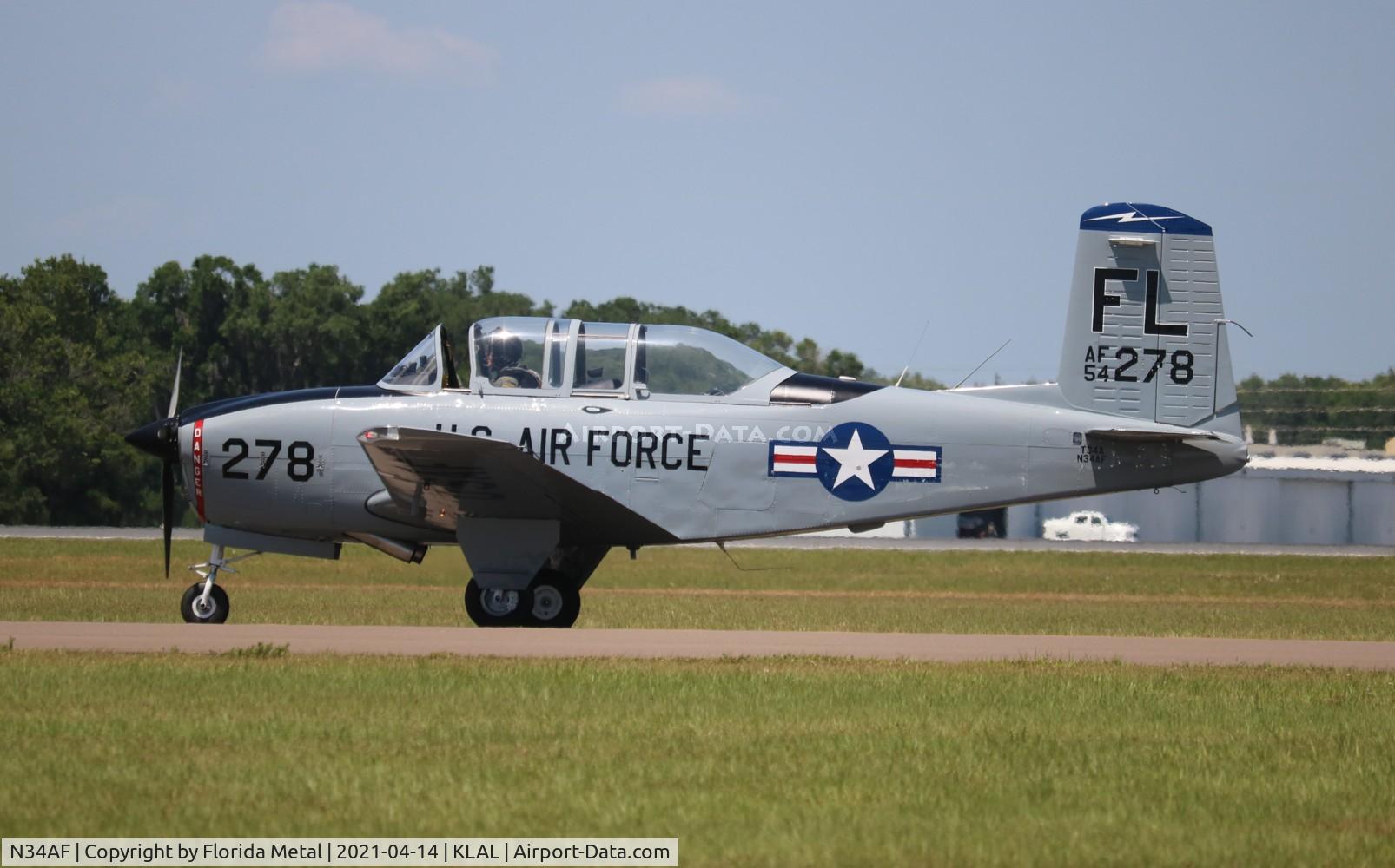 N34AF, Beech (CCF) T-34A (A45) Mentor C/N CCF34-51, Sun N Fun 2021