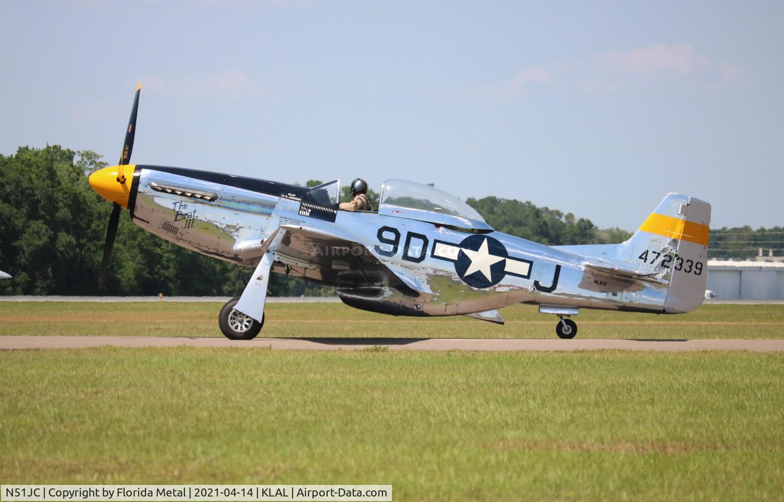 N51JC, 1944 North American P-51D Mustang C/N 122-38798, Sun N Fun 2021