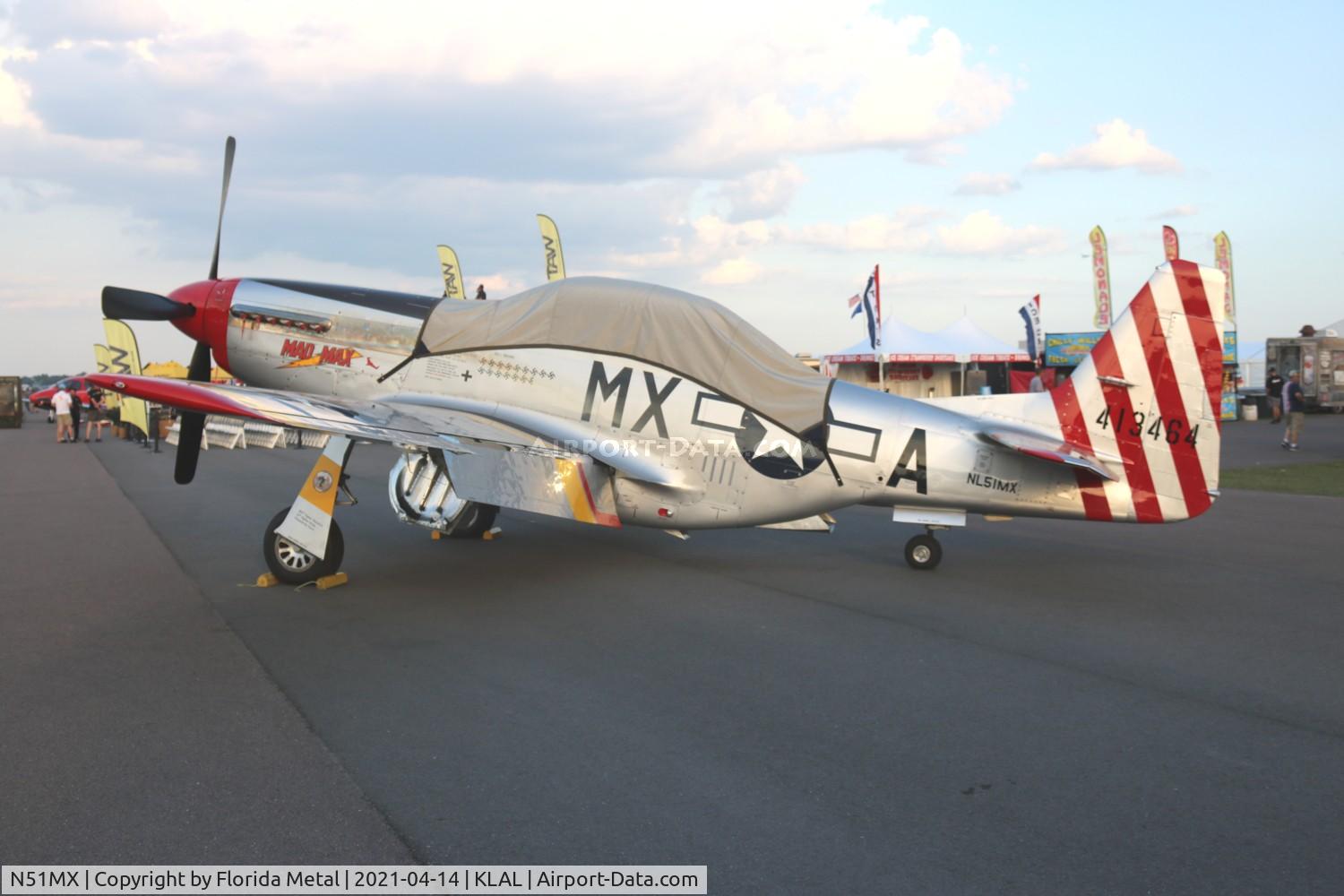 N51MX, 1944 North American F-51D Mustang C/N 45-11559, Sun N Fun 2021