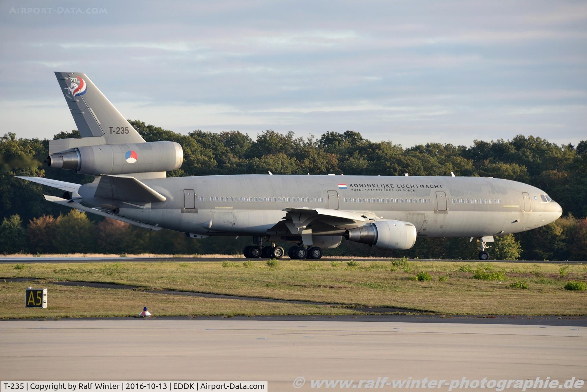 T-235, 1976 McDonnell Douglas DC-10-30 (CF) C/N 46956, McDonnell Douglas DC-10-30CF - NAF Royal Netherlands Air Force 'Jan Scheffer' - 46956 - T-235 - 13.10.2016 - CGN