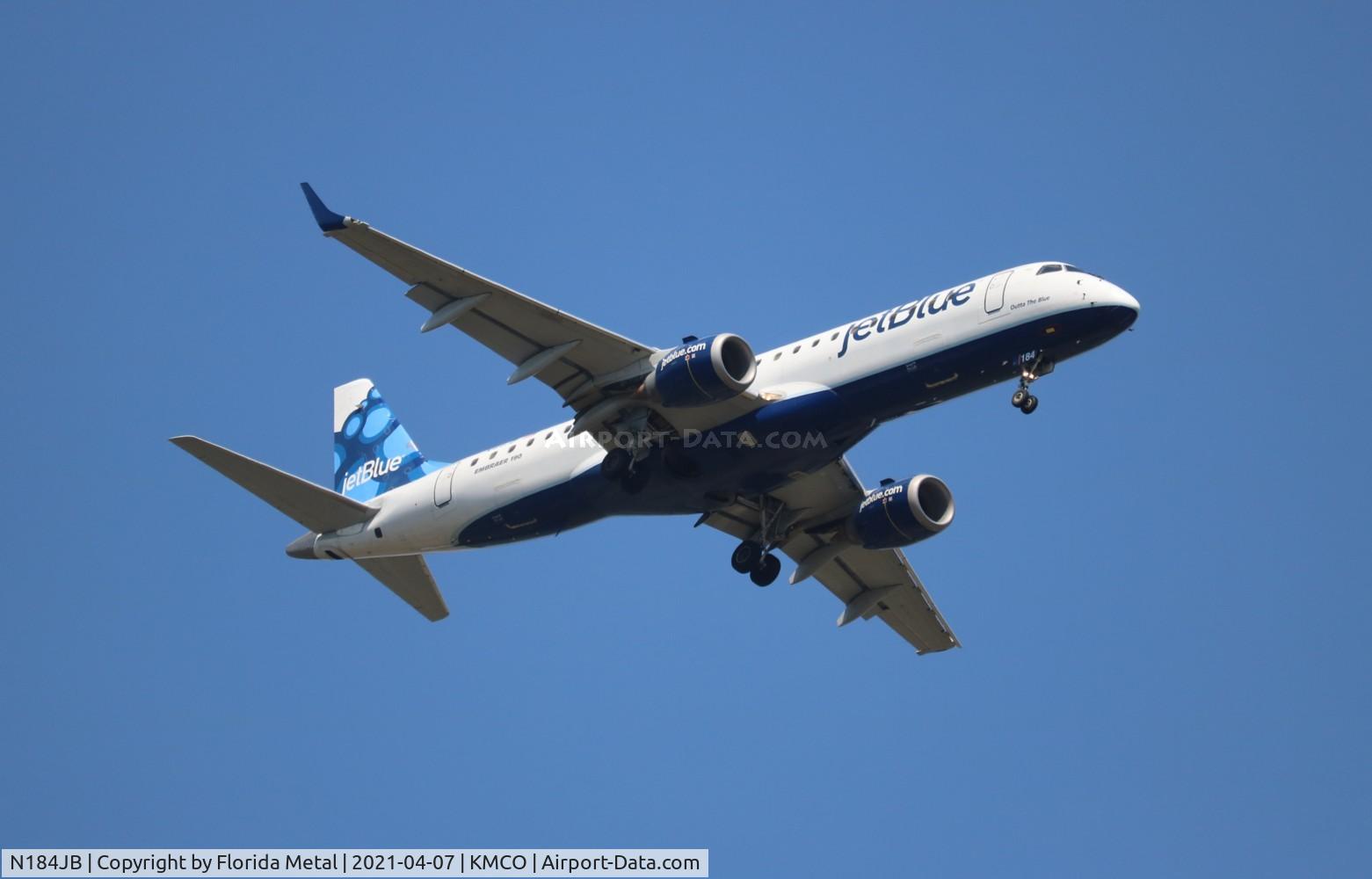 N184JB, 2005 Embraer 190AR (ERJ-190-100IGW) C/N 19000008, MCO spotting 2021