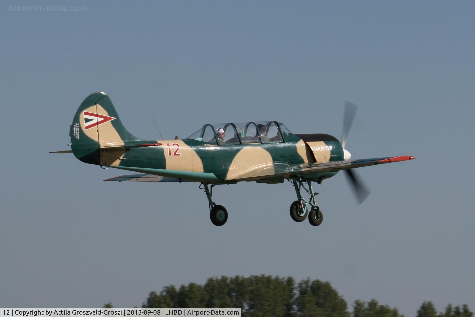 12, 1994 Yakovlev Yak-52 C/N 9411808, LHBD - Börgönd Airport, Hungary