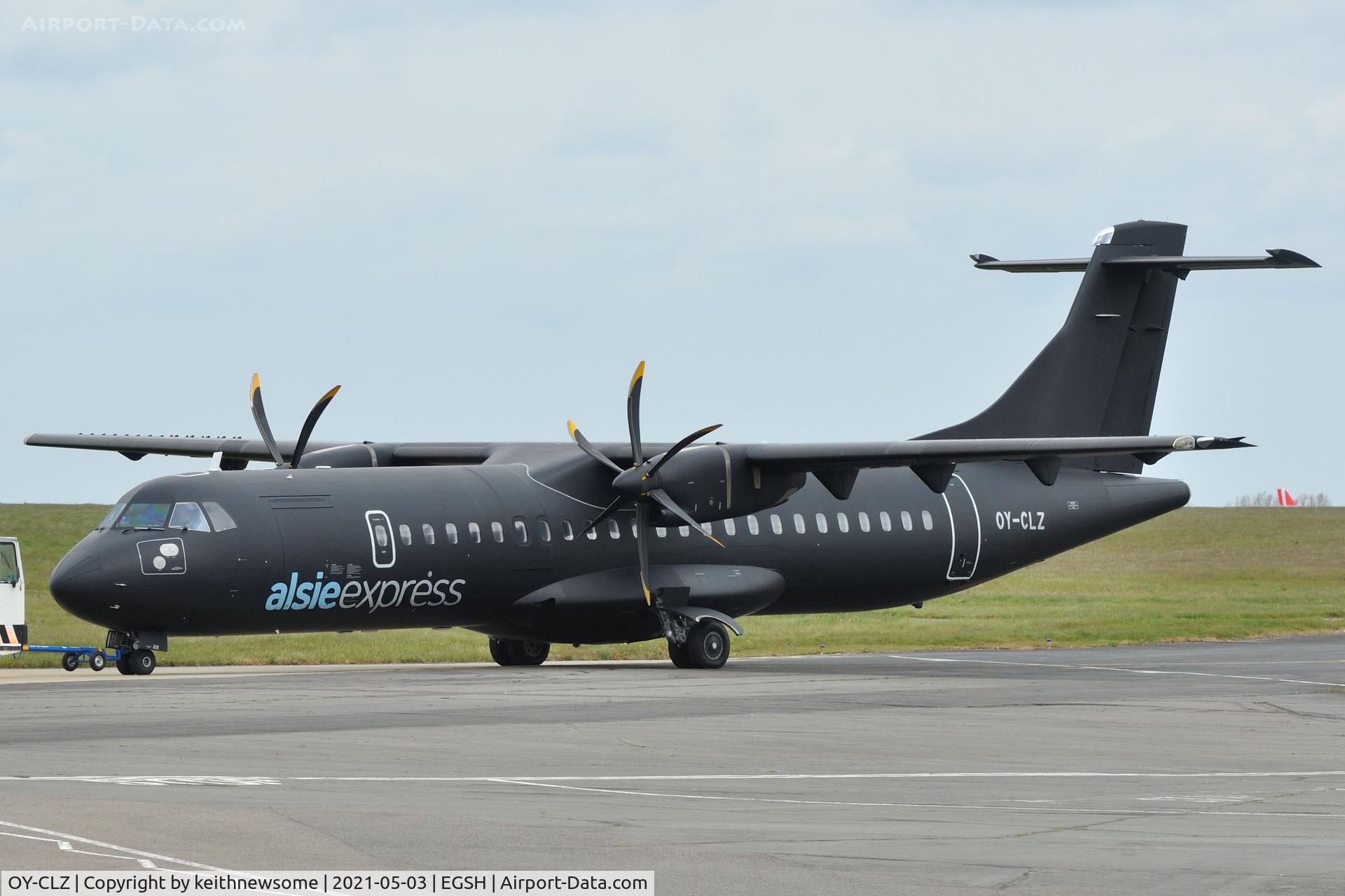 OY-CLZ, 2008 ATR 72-212A C/N 818, Removed from spray shop.