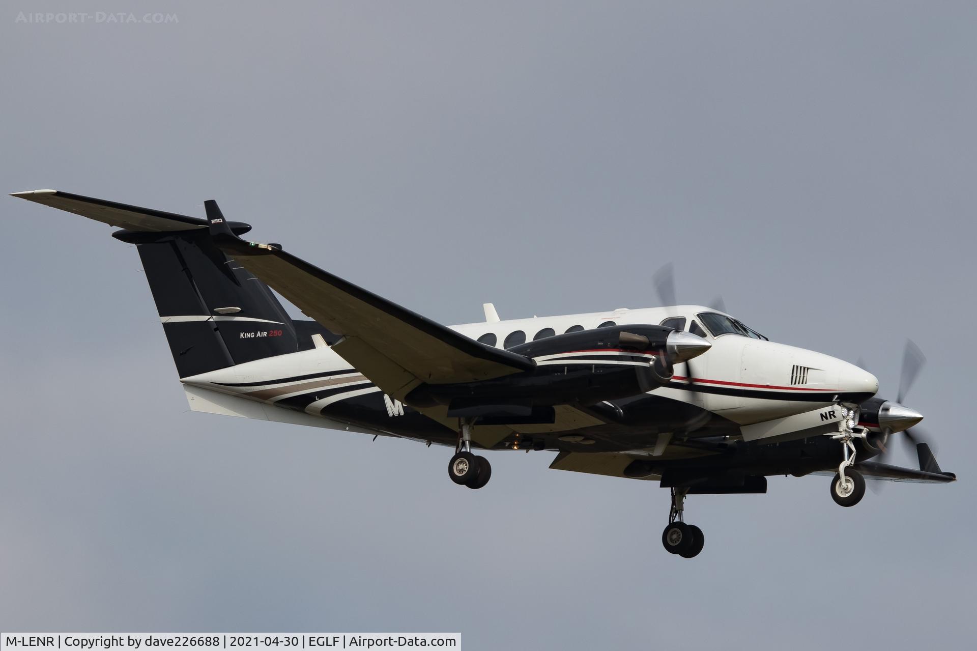 M-LENR, 2012 Hawker Beechcraft B200GT King Air C/N BY-135, On Approach to Farnborough FAB 30-04-21