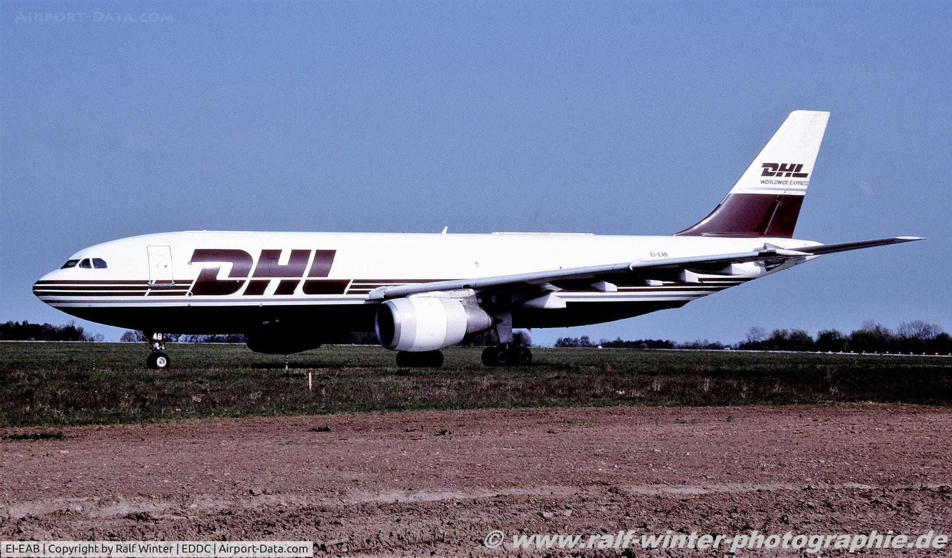 EI-EAB, 1982 Airbus A300B4-203(F) C/N 199, Airbus A300B4-203(F) - QY BCS DHL European Air Traansport - 199 - EIEAB - 1996 - Dresden