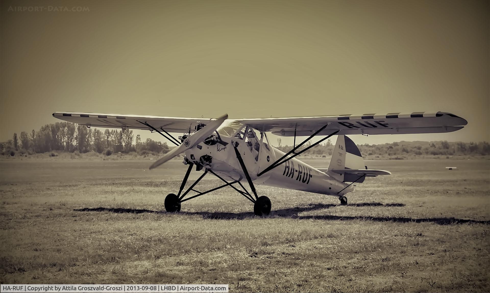HA-RUF, 1954 Rubik R-18c/1 Kánya C/N E-778, LHBD - Börgönd Airport, Hungary