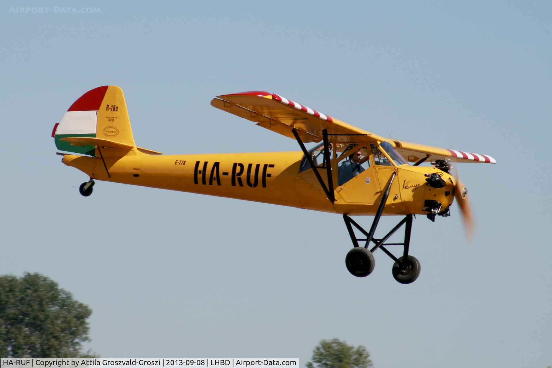 HA-RUF, 1954 Rubik R-18c/1 Kánya C/N E-778, LHBD - Börgönd Airport, Hungary