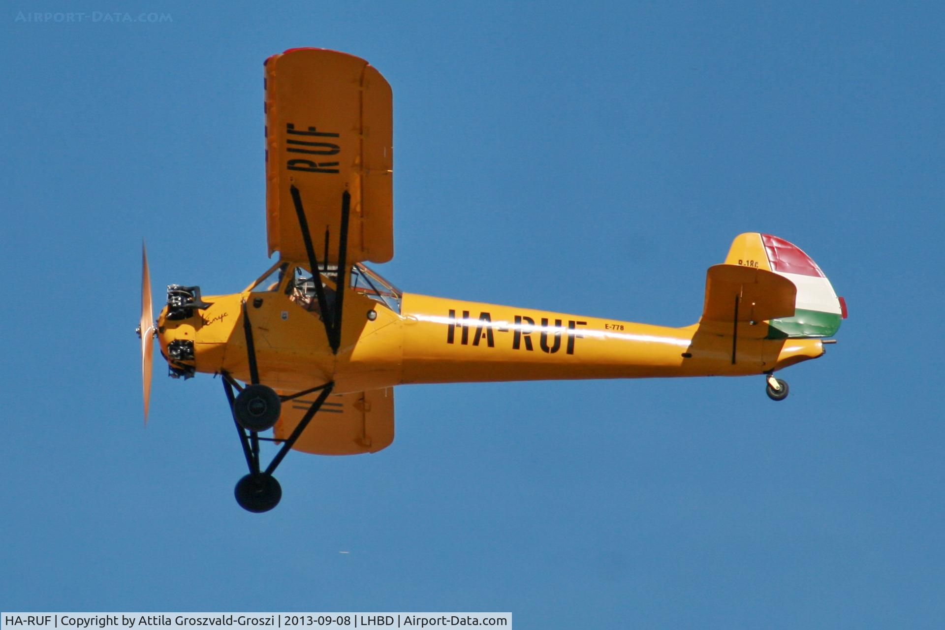 HA-RUF, 1954 Rubik R-18c/1 Kánya C/N E-778, LHBD - Börgönd Airport, Hungary