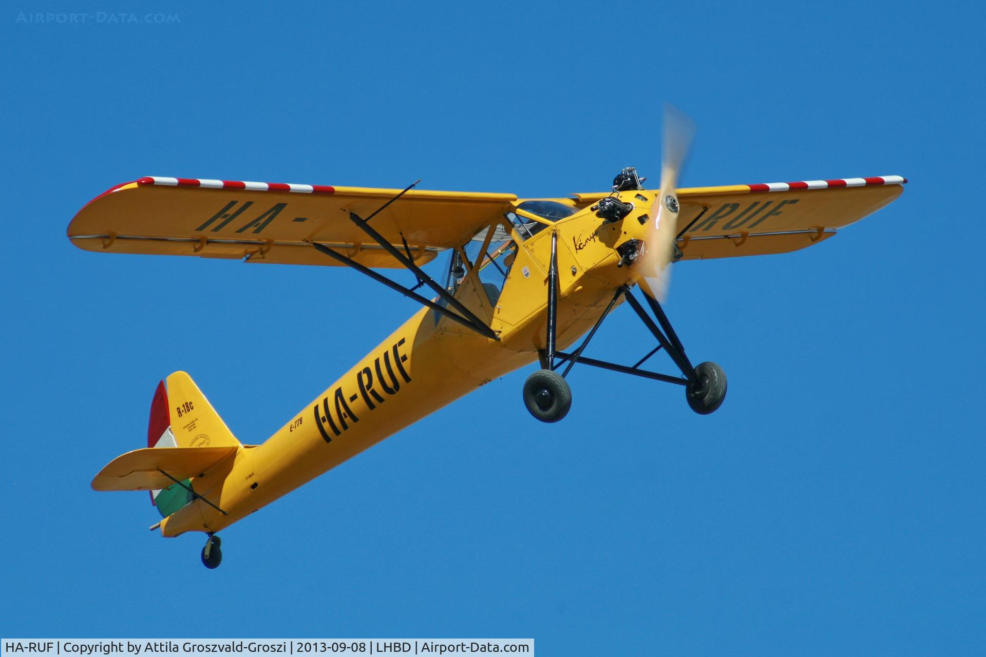 HA-RUF, 1954 Rubik R-18c/1 Kánya C/N E-778, LHBD - Börgönd Airport, Hungary
