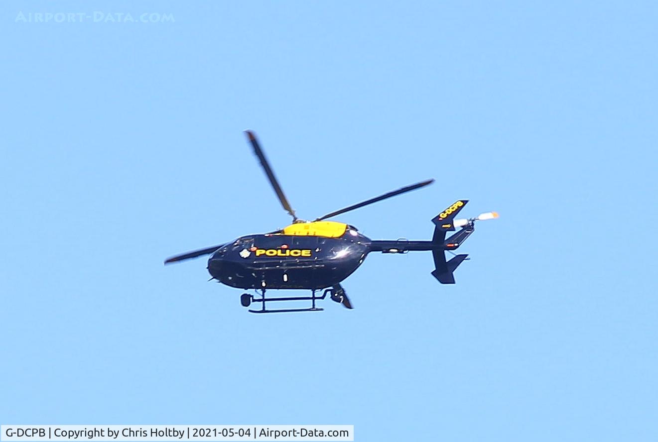 G-DCPB, 2009 Eurocopter-Kawasaki EC-145 (BK-117C-2) C/N 9265, Circling over Potters Bar, Herts