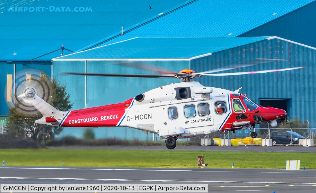 G-MCGN, 2014 AgustaWestland AW-189 C/N 92001, Coastguard at Prestwick