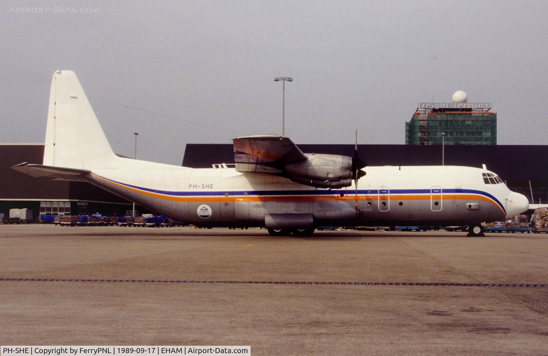 PH-SHE, 1981 Lockheed C-130H-30 Hercules C/N 382-4895, Schreiner Airways L100 operating on behalf of KLM Cargo