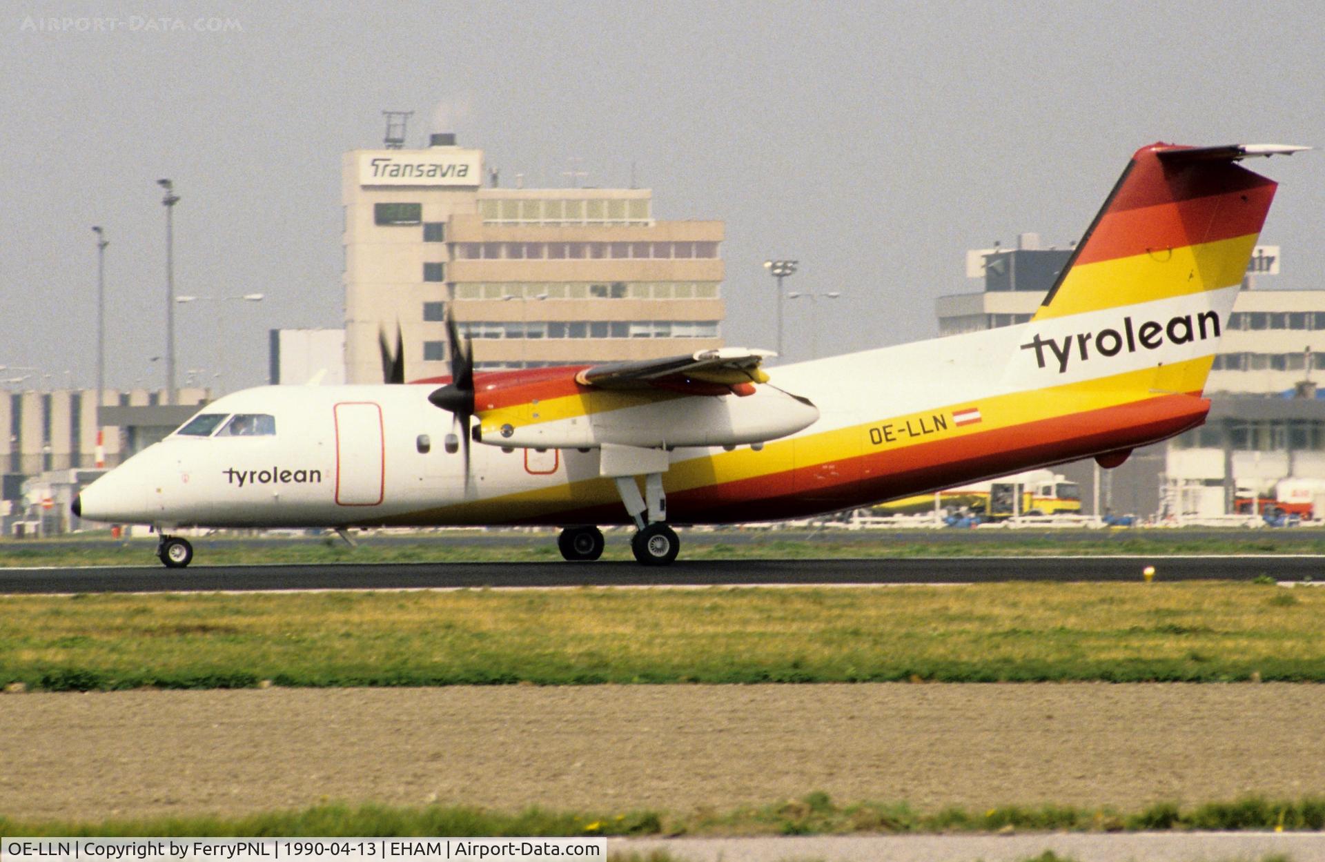 OE-LLN, 1989 De Havilland Canada DHC-8-103 Dash 8 C/N 136, Departure of Tyrolean DHC8