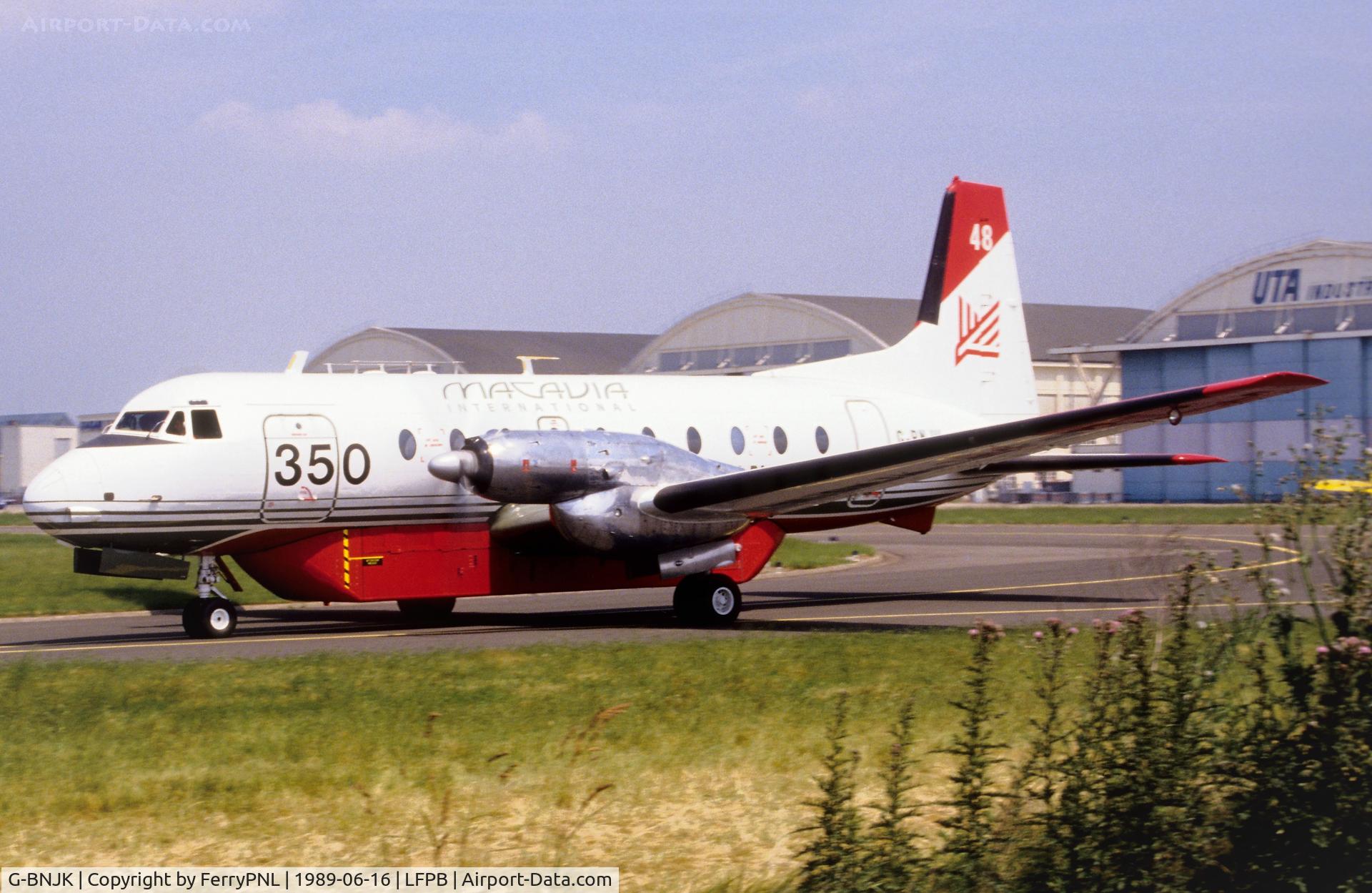 G-BNJK, 1981 Hawker Siddeley HS.748 Series 2A C/N 1594, Macavia HS748 tanker demo