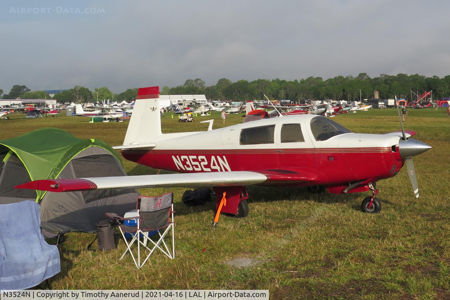 N3524N, 1967 Mooney M20F Executive C/N 680083, 1967 Mooney M20F, c/n: 680083, Sun n Fun 2021