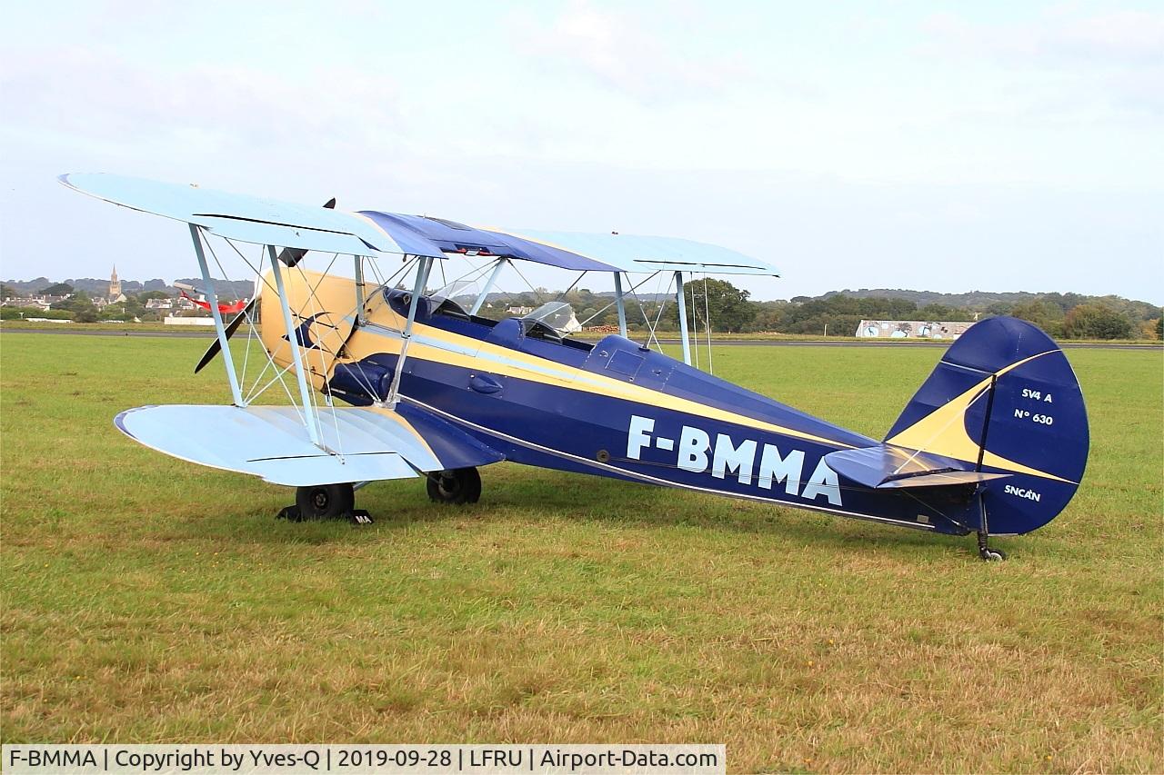 F-BMMA, Stampe-Vertongen SV-4A C/N 630, Stampe-Vertongen SV-4A, Static display, Morlaix-Ploujean airport (LFRU-MXN) air show 2019