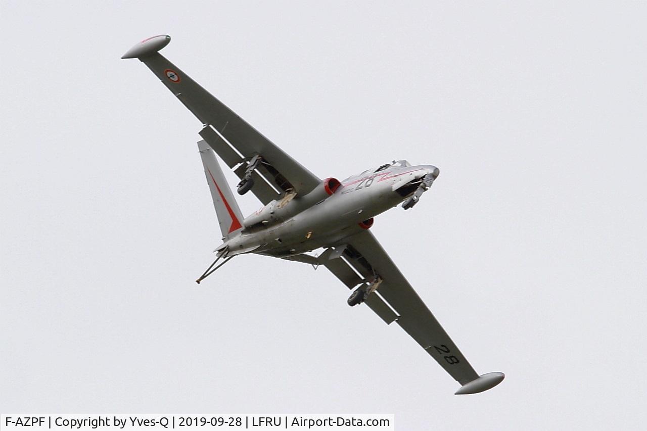 F-AZPF, Fouga CM-175 Zephyr C/N 28, Fouga CM-175 Zephyr, On display, Morlaix-Ploujean airport (LFRU-MXN) Air show 2019
