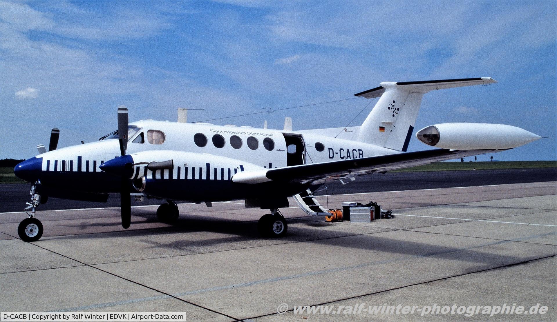 D-CACB, Beech B200T King Air King Air C/N BT-27, Beechcraft B200 King Air - Aerodata Flight Inspection - BT-27 - D-CACB - 1997 - EDVK