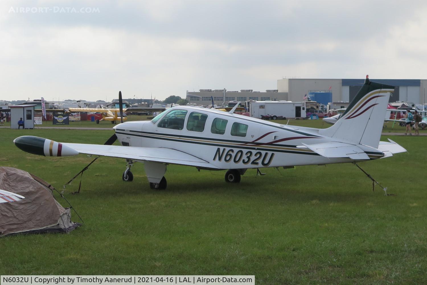 N6032U, 1979 Beech A36 Bonanza 36 C/N E-1471, 1979 Beech A36, c/n: E-1471. Sun n Fun 2021