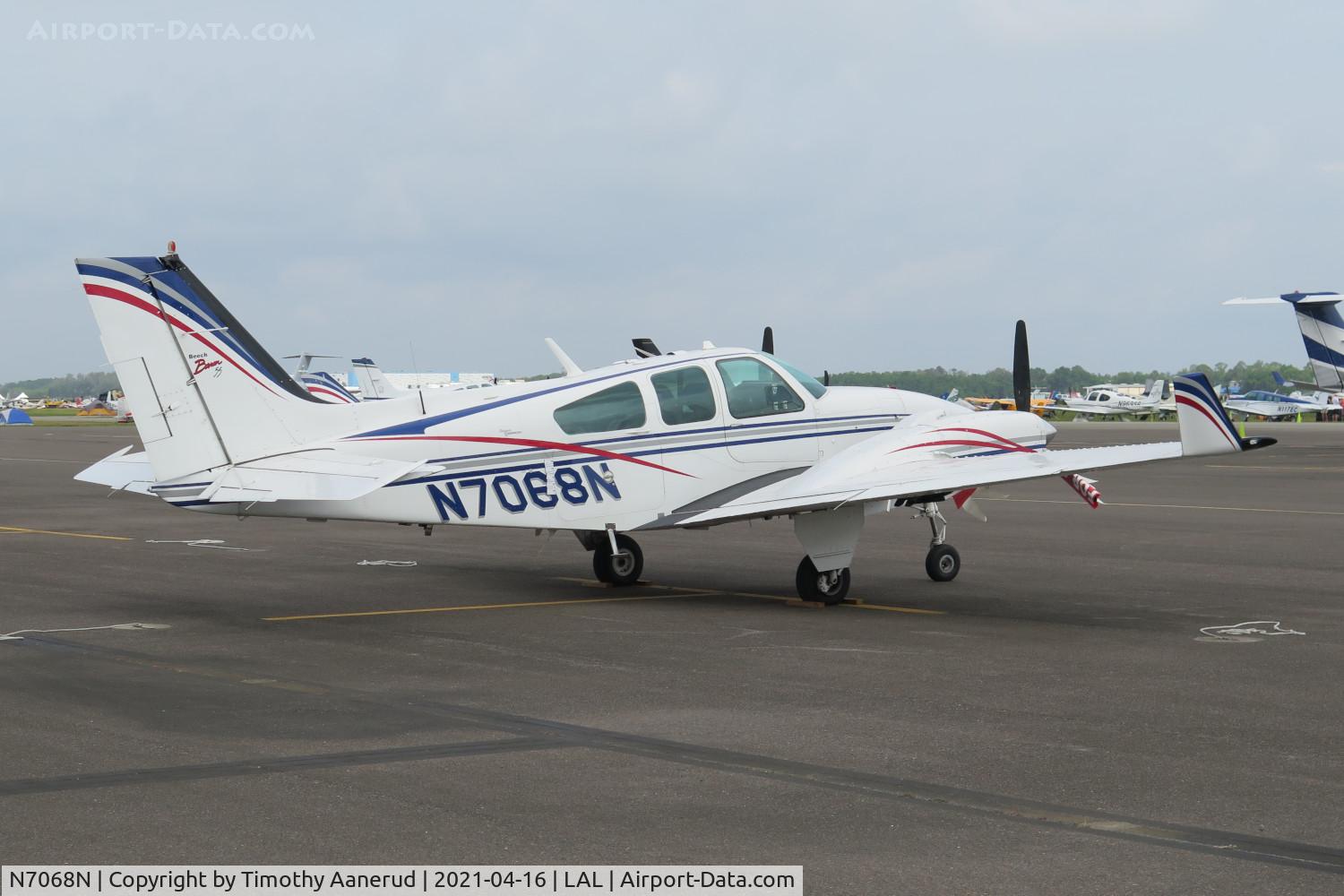 N7068N, 1967 Beech D55 Baron C/N TE-480, 1967 Beech D55, c/n: TE-480, Sun n Fun 2021