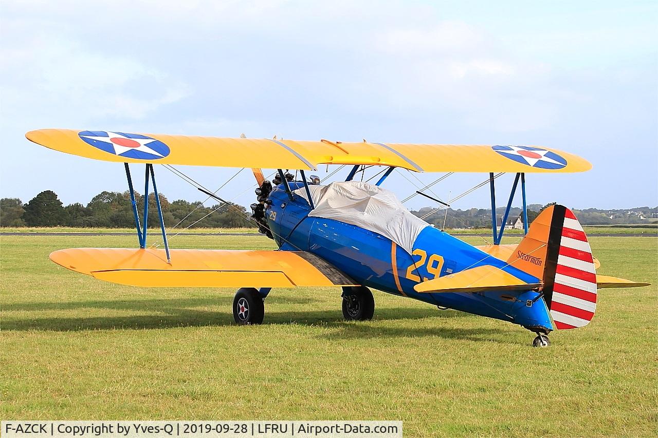 F-AZCK, 1941 Boeing A75N1 (PT-17) C/N 75-1653, Boeing A75N1, Static display, Morlaix-Ploujean airport (LFRU-MXN) air show 2019