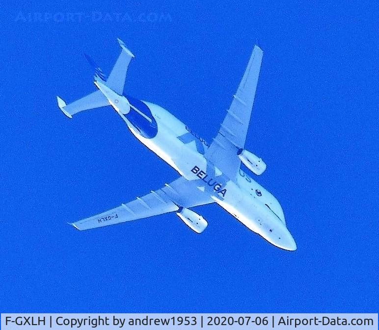 F-GXLH, 2019 Airbus A330-743L Beluga XL C/N 1853, F-GXLH over the Bristol Channel.
