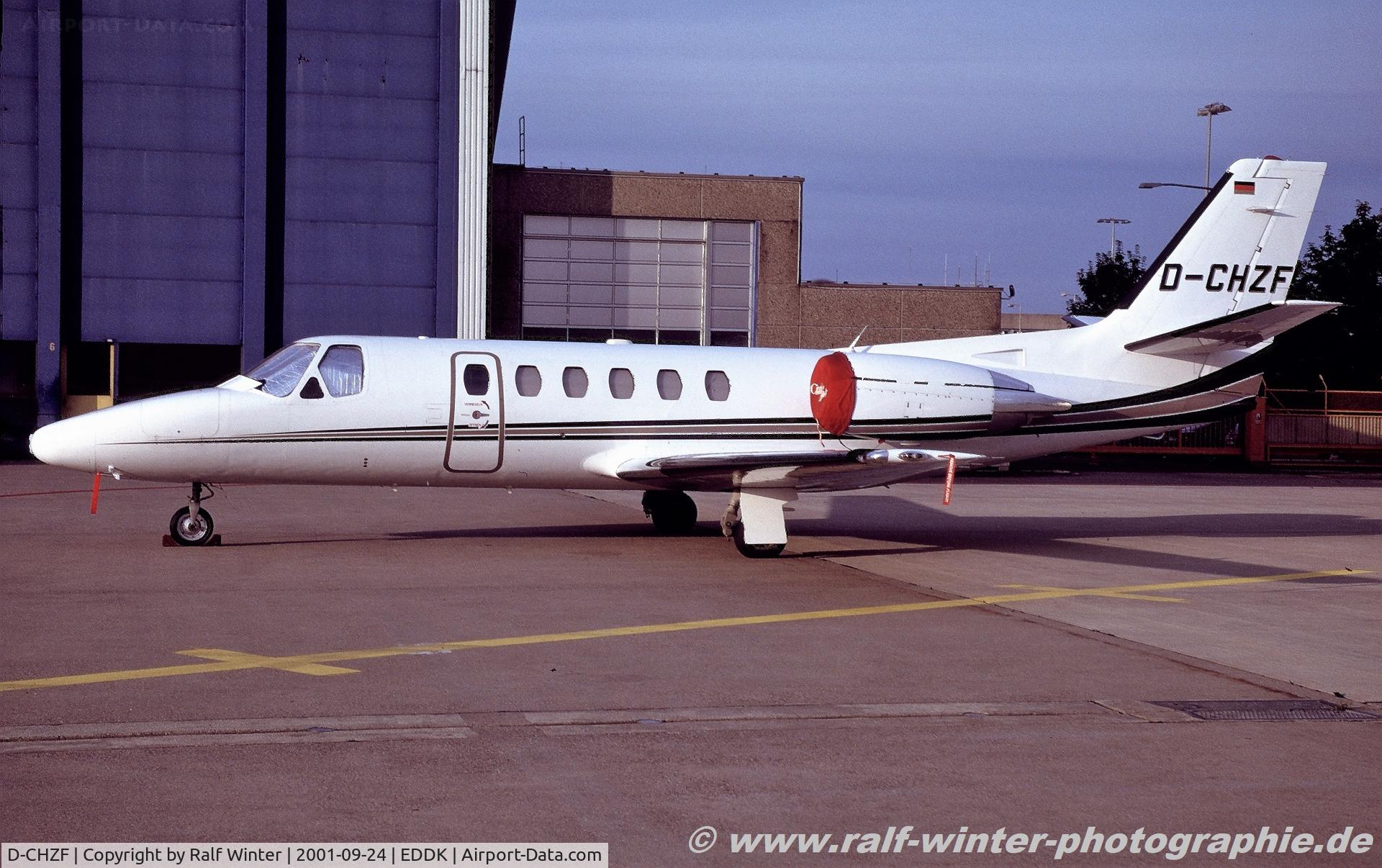 D-CHZF, 1999 Cessna 550 Citation Bravo C/N 550-0866, Cessna 550 Citation Bravo - FFD Stuttgarter Flugdienst SFD - 550-0866 - D-CHZF - 24.09.2001 - CGN