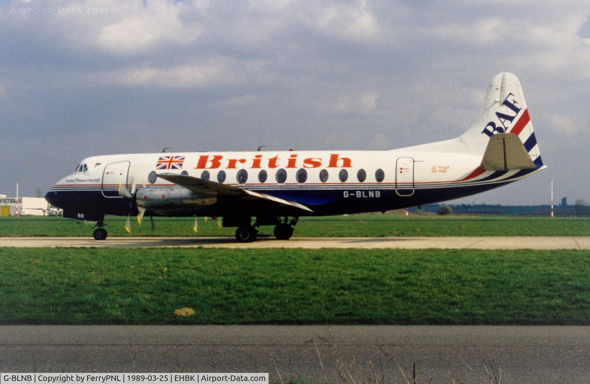 G-BLNB, 1957 Vickers Viscount 802 C/N 170, BAF Viscount taxiing for departure