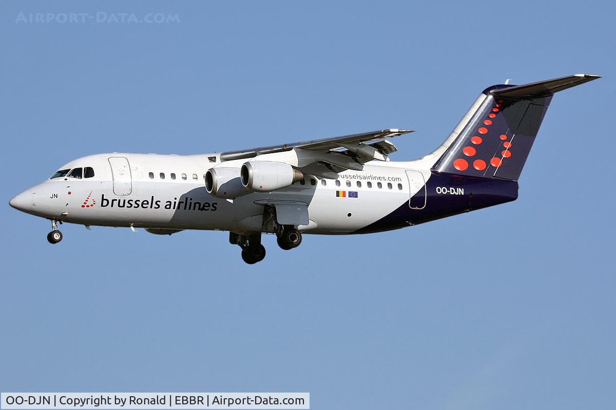 OO-DJN, 1995 British Aerospace Avro 146-RJ85 C/N E.2275, at bru