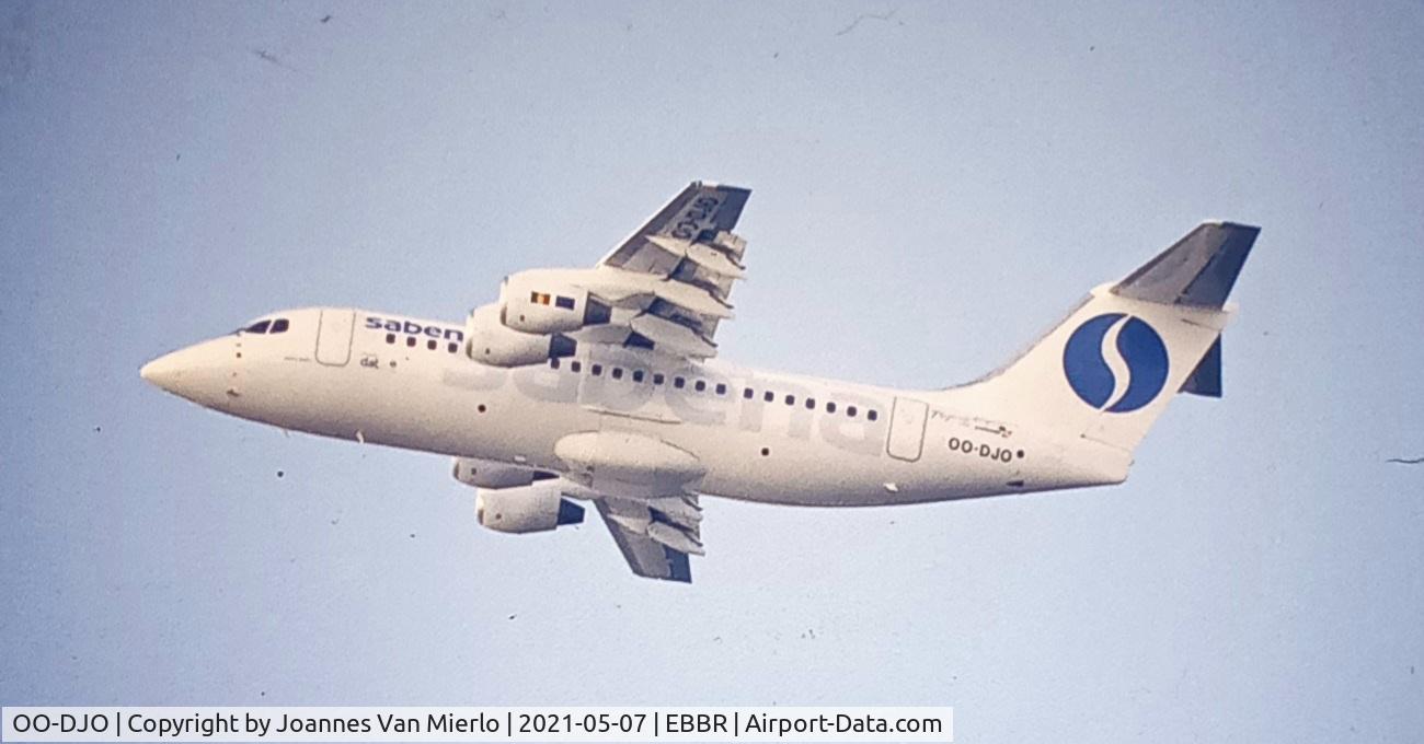 OO-DJO, 1995 British Aerospace Avro 146-RJ85 C/N E.2279, Scan from slide