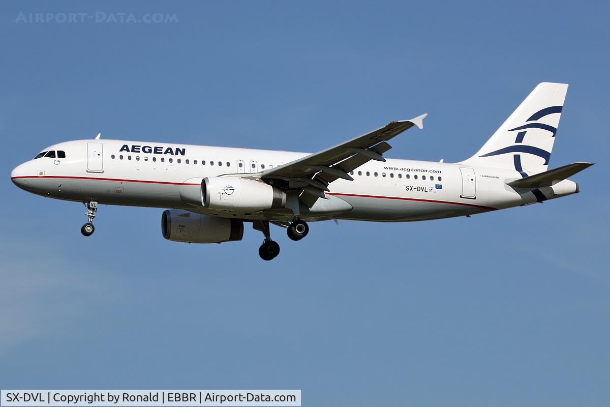 SX-DVL, 2008 Airbus A320-232 C/N 3423, at bru