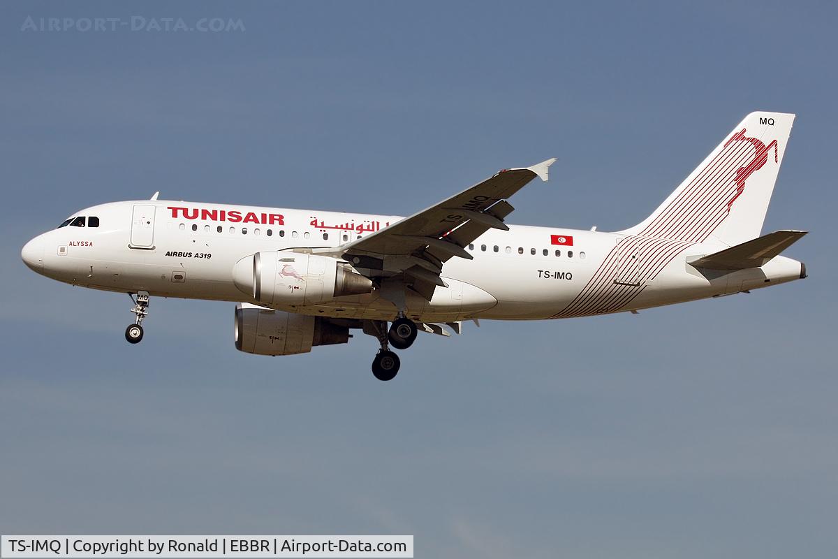 TS-IMQ, 2007 Airbus A319-112 C/N 3096, at bru