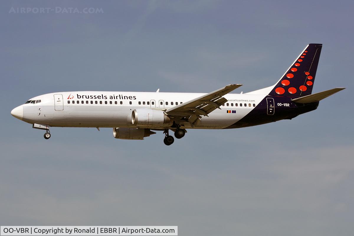OO-VBR, 1989 Boeing 737-4Y0 C/N 24134, at bru