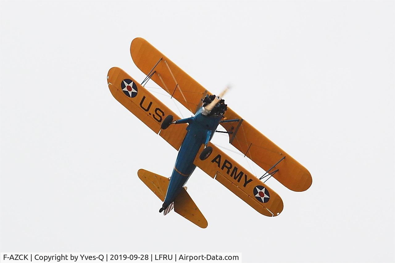 F-AZCK, 1941 Boeing A75N1 (PT-17) C/N 75-1653, Boeing A75N1, On display, Morlaix-Ploujean airport (LFRU-MXN) air show 2019