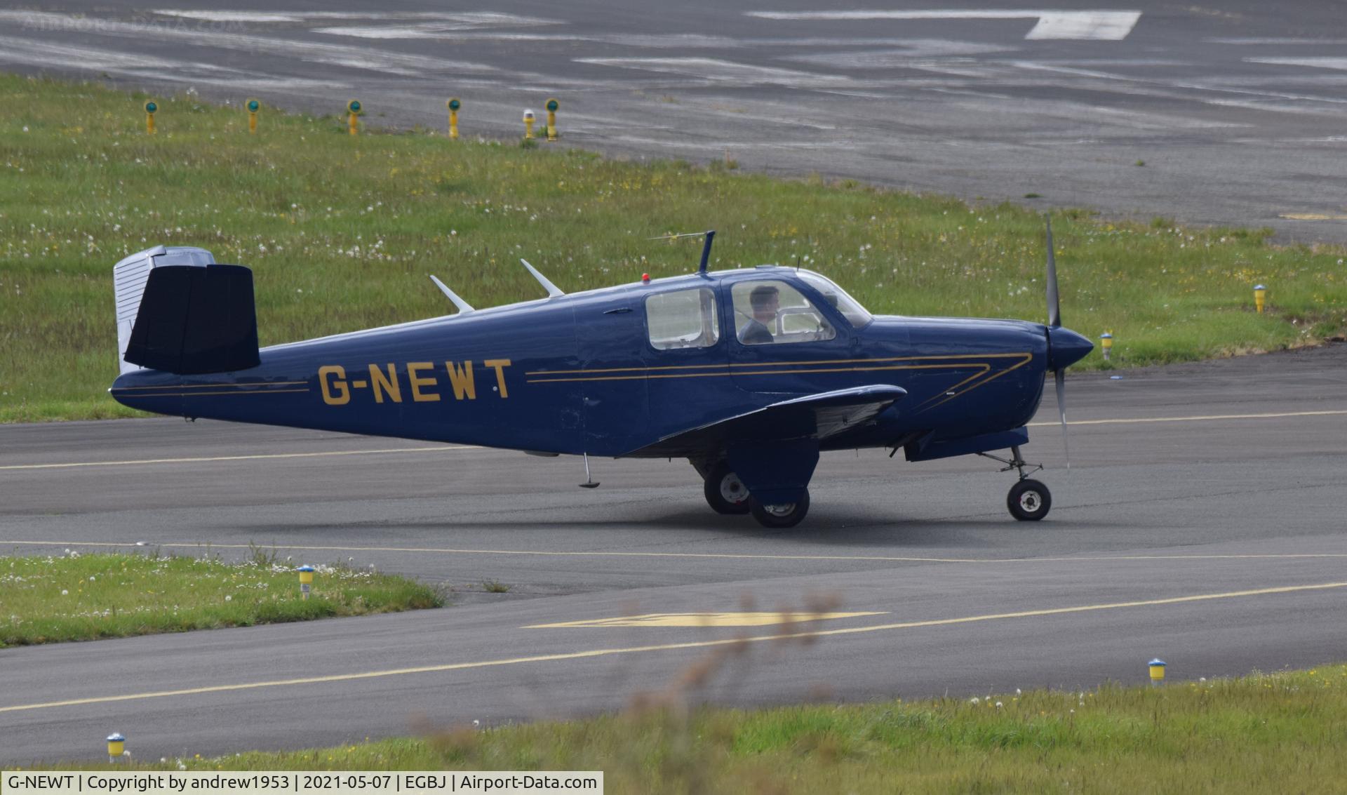 G-NEWT, 1947 Beech 35 Bonanza Bonanza C/N D-1168, G-NEWT at Gloucestershire Airport.