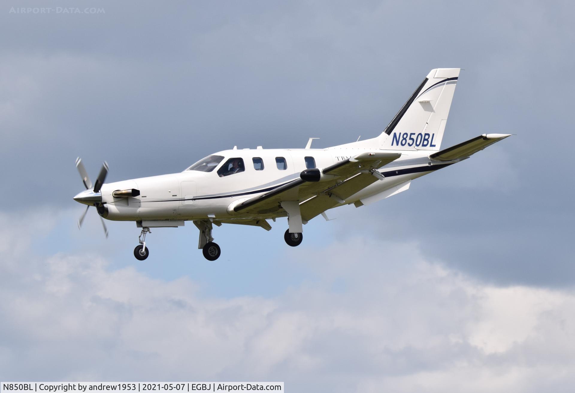 N850BL, 2007 Socata TBM-700 C/N 420, N850BL at Gloucestershire Airport.