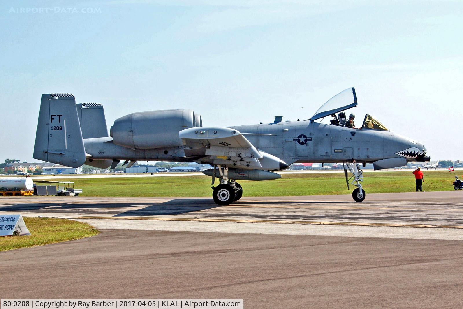 80-0208, 1980 Fairchild Republic A-10A Thunderbolt II C/N A10-0558, 80-0208   Fairchild A-10A Thunderbolt II [558] (United States Air Force) Lakeland-Linder~N 05/04/2017