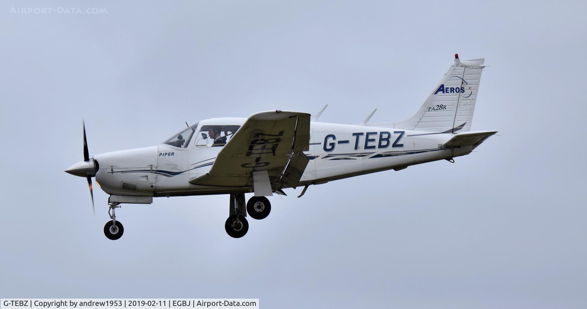 G-TEBZ, 1977 Piper PA-28R-201 Cherokee Arrow III C/N 28R-7737050, G-TEBZ at Gloucestershire Airport.
