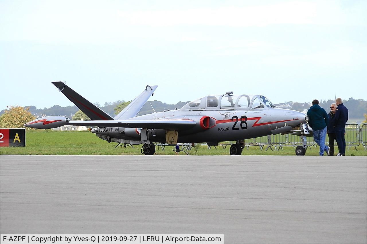 F-AZPF, Fouga CM-175 Zephyr C/N 28, Fouga CM-175 Zephyr, Static display, Morlaix-Ploujean airport (LFRU-MXN) Air show 2019