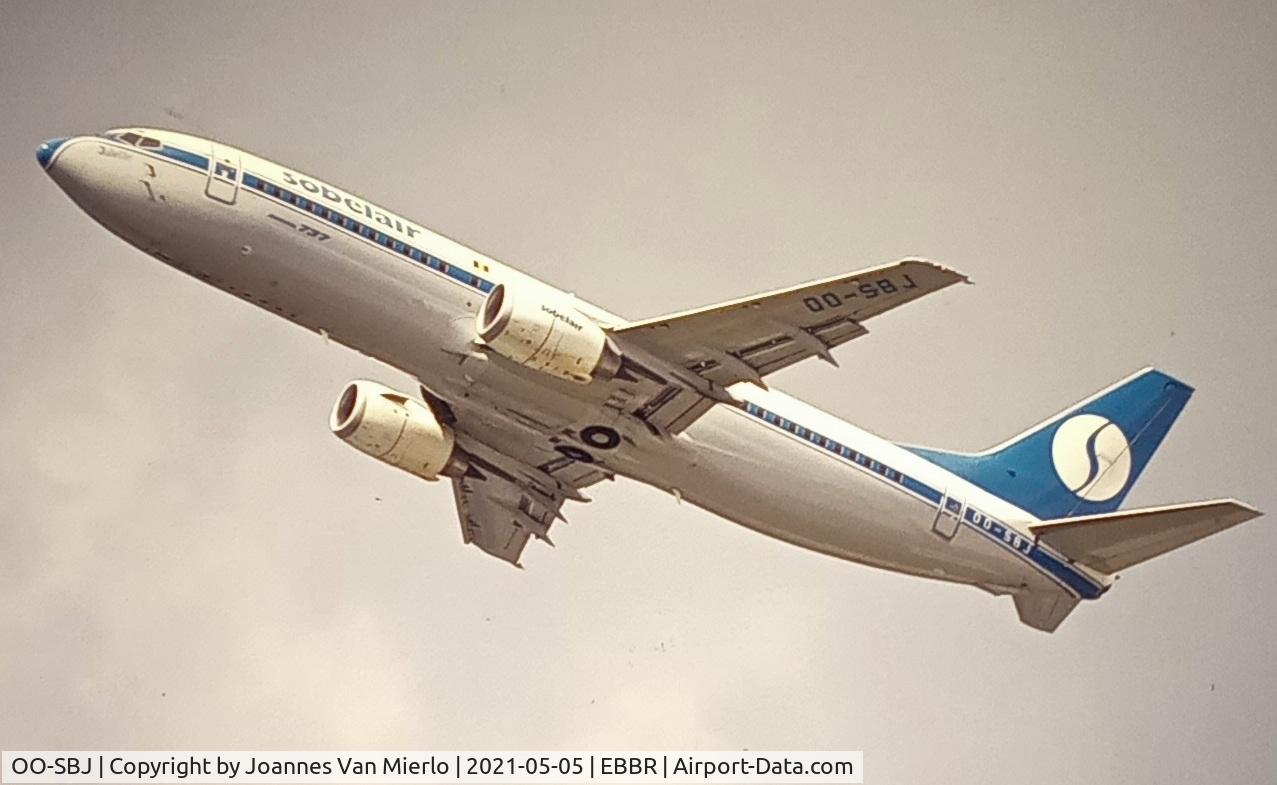 OO-SBJ, 1990 Boeing 737-46B C/N 24573, scan from slide