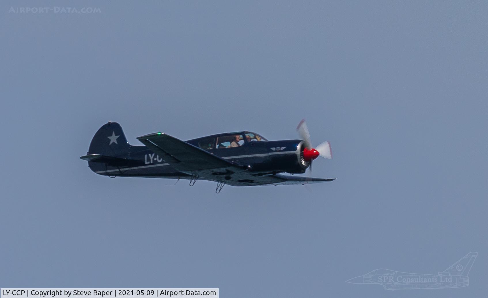 LY-CCP, 1981 Yakovlev Yak-18T C/N 22202044623, Spotted on a flight past Bempton Cliffs.