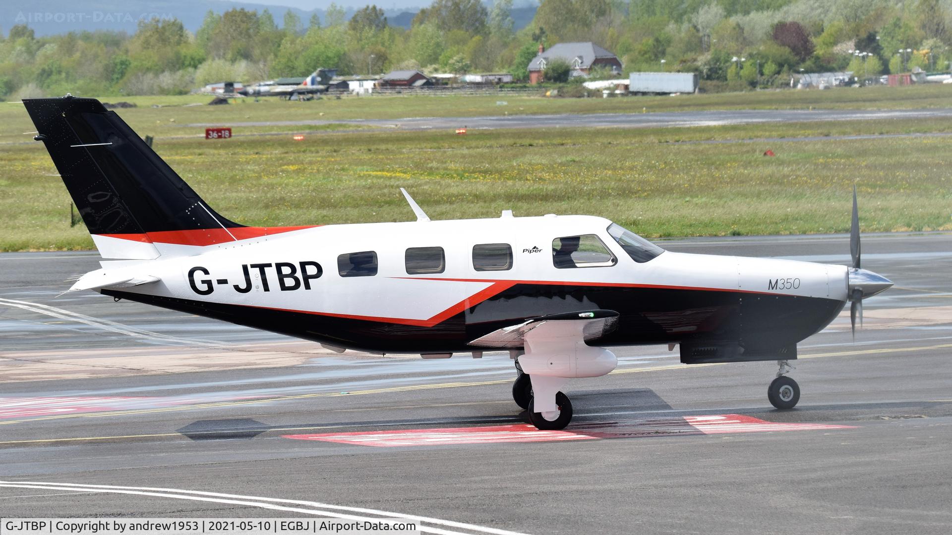 G-JTBP, 2018 Piper PA-46-350p Malibu Mirage C/N 4636724, G-JTBP at Gloucestershire Airport.
