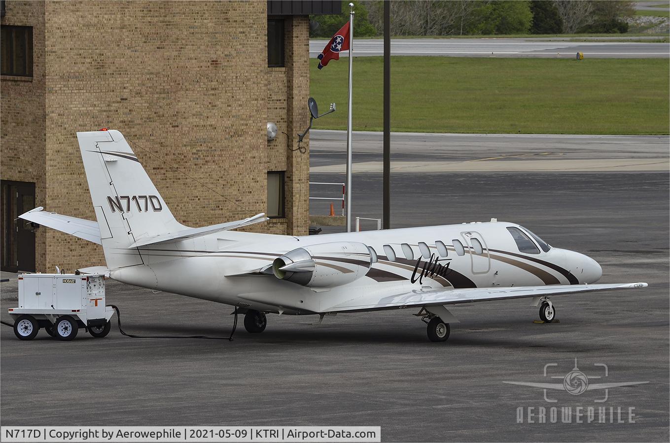 N717D, 1994 Cessna 560 Citation Ultra C/N 560-0275, Parked at Tri-Cities Airport (KTRI)
09May21