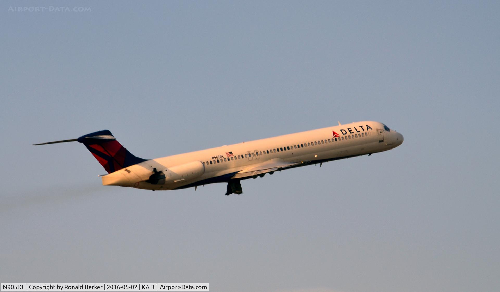 N905DL, 1987 McDonnell Douglas MD-88 C/N 49536, Departure Atlanta
