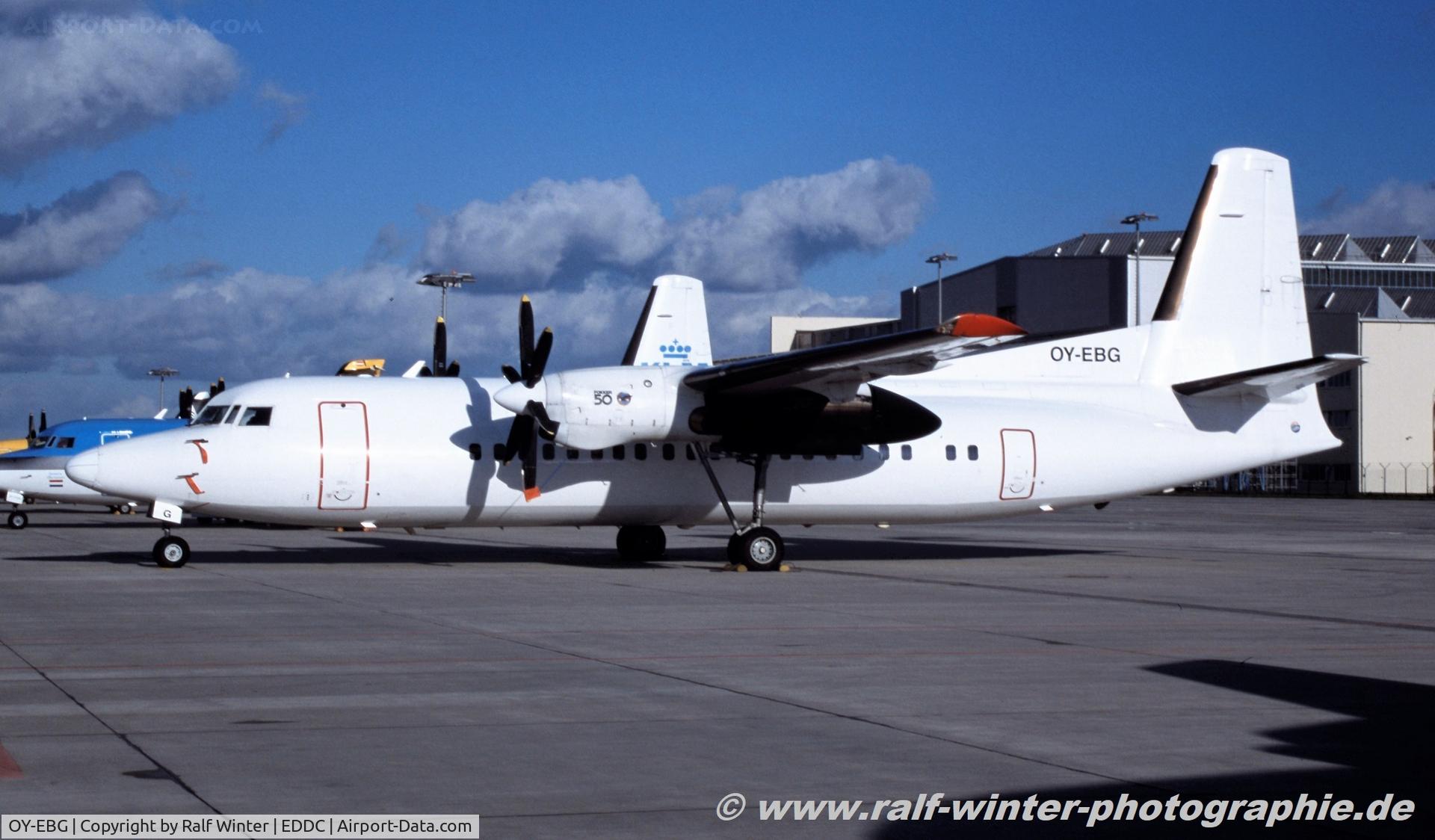 OY-EBG, 1993 Fokker 50 C/N 20227, Fokker 50 F27 Mark 050 - 8L NAW Newair - 20227 - OY-EBG - 2001 - DRS