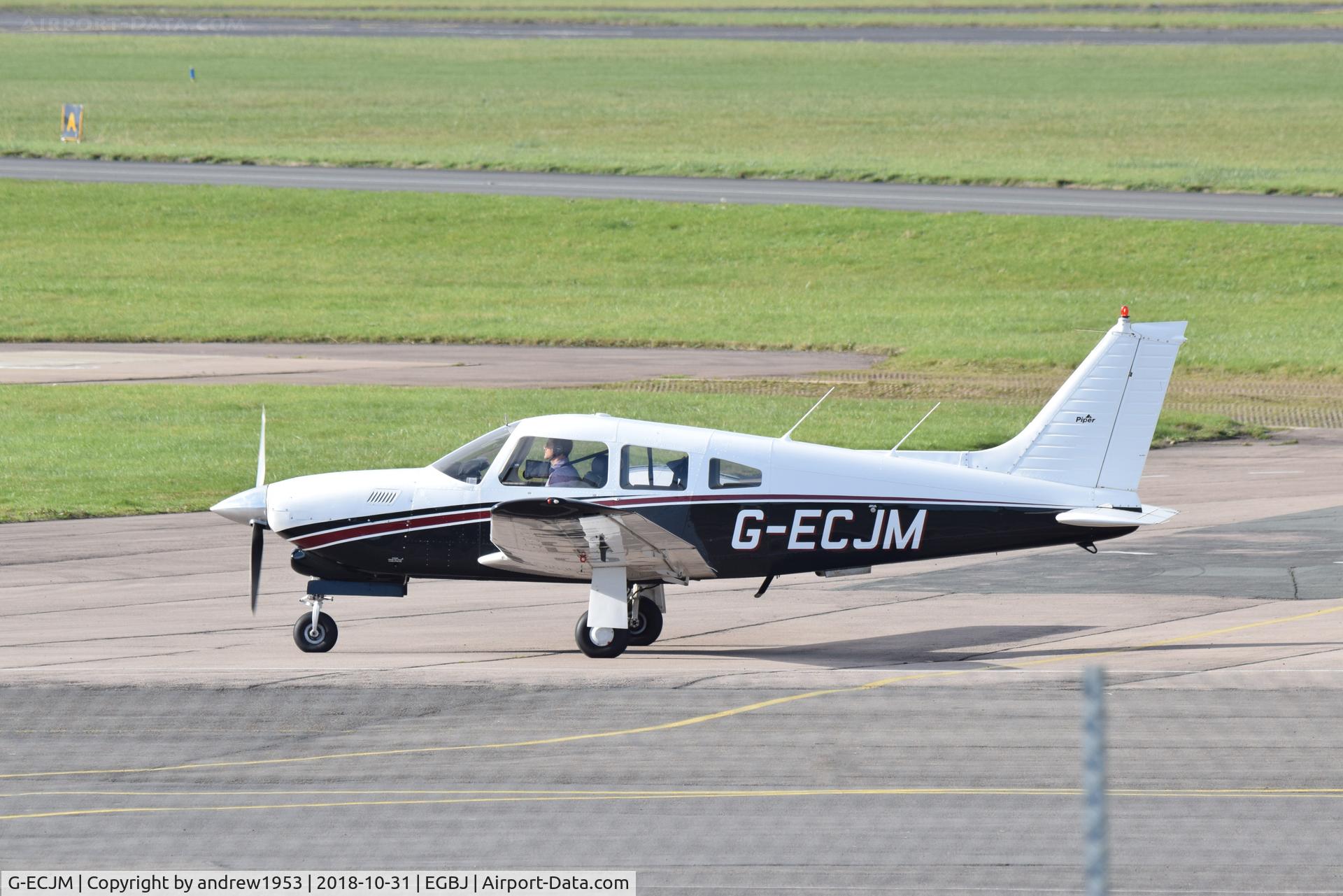 G-ECJM, 1978 Piper PA-28R-201T Cherokee Arrow III C/N 28R-7803178, G-ECJM at Gloucestershire Airport.