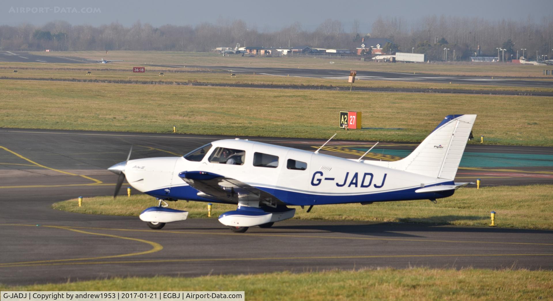 G-JADJ, 1995 Piper PA-28-181 Cherokee Archer III C/N 2843009, G-JADJ at Gloucestershire Airport.