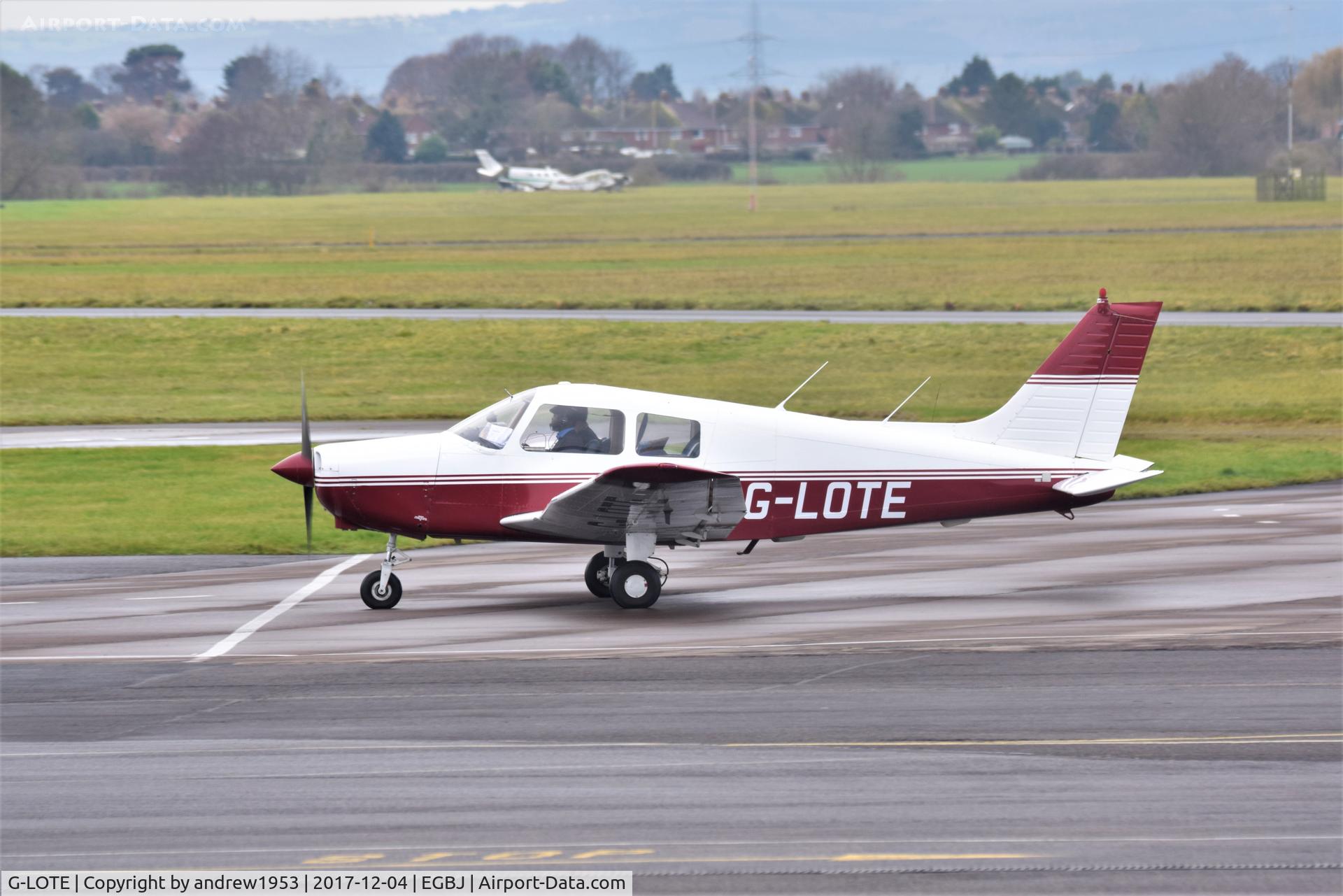 G-LOTE, 1989 Piper PA-28-161 Cadet C/N 2841089, G-LOTE at Gloucestershire Airport.