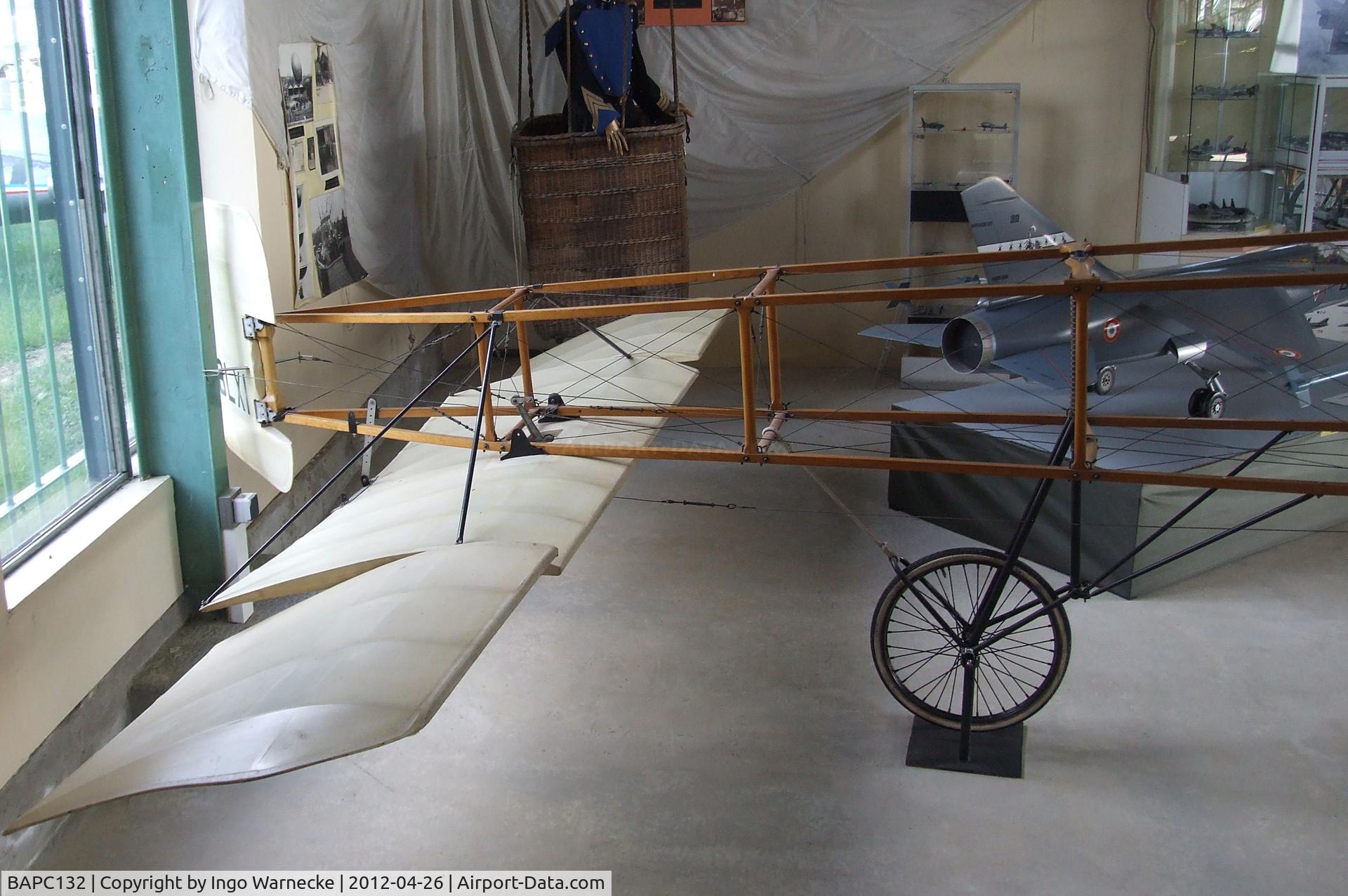 BAPC132, Bleriot XI Replica C/N PFA 088-10864, Bleriot XI replica at the Musée Européen de l'Aviation de Chasse, Montelimar Ancone airfield