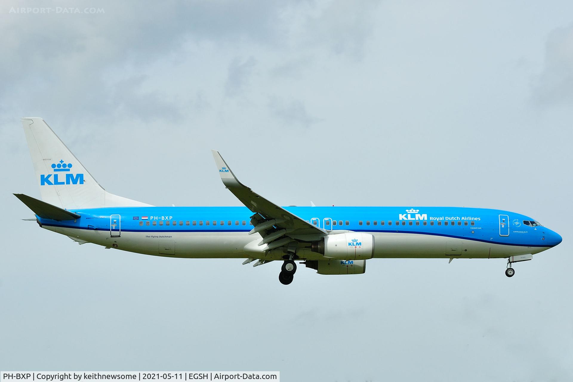 PH-BXP, 2001 Boeing 737-9K2 C/N 29600, Arriving at Norwich from Amsterdam for engineering work.